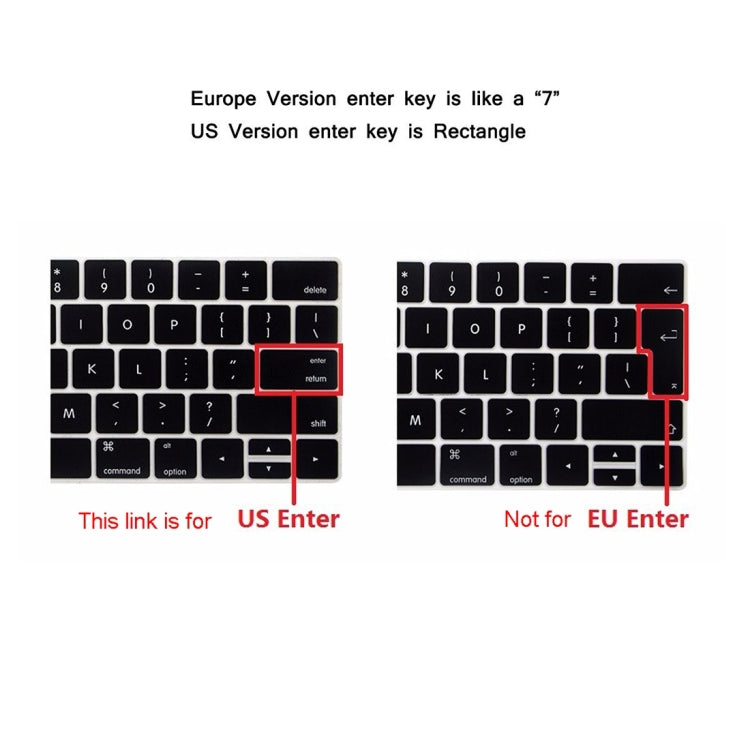 ENKAY Hat-Prince 2 in 1 Crystal Hard Shell Plastic Protective Case + US Version Ultra-thin TPU Keyboard Protector Cover for 2016 New MacBook Pro 13.3 inch with Touchbar (A1706)(Red) - free shipping - PMC Jewellery - Order now!