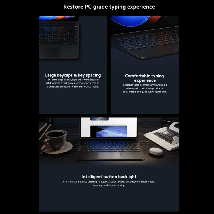 Original For Xiaomi Pad 6S Pro Intelligent Touch Pad Keyboard (Black) - free shipping - PMC TechLife - Order now!