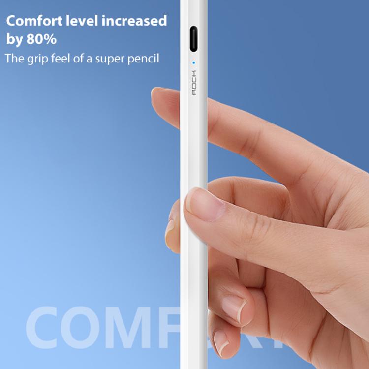 ROCK B05 Replaceable Active Magnetic Capacitive Pen for iPad 2018 or Above(White) - free shipping - PMc TechLife - Order now!