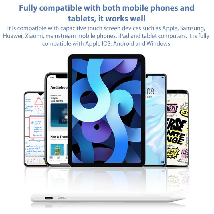 ROCK B05 Replaceable Active Magnetic Capacitive Pen for iPad 2018 or Above(White) - free shipping - PMc TechLife - Order now!