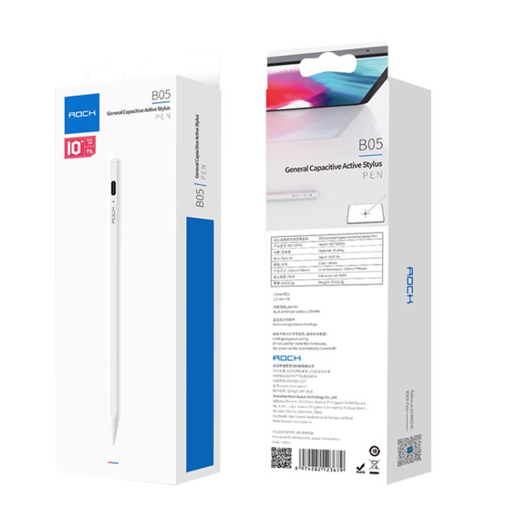 ROCK B05 Replaceable Active Magnetic Capacitive Pen for iPad 2018 or Above(White) - free shipping - PMc TechLife - Order now!