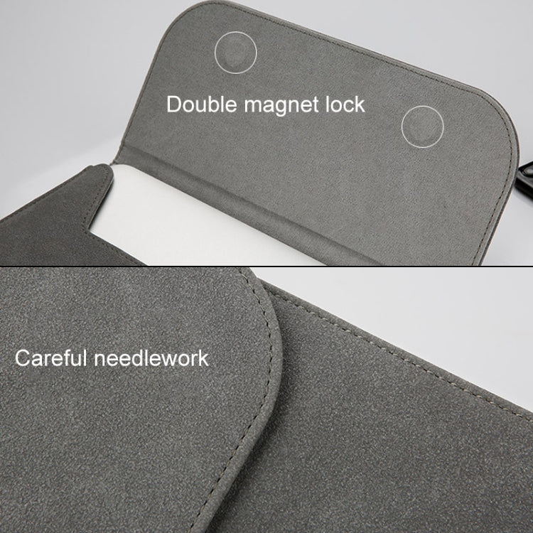 2 in 1 Horizontal Matte Leather Laptop Inner Bag + Power Bag for MacBook Air 11.6 inch A1465 (2012 - 2015) / A1370 (2010 - 2011)(Sapphire Blue) - Protective Bags by PMC Jewellery | Online Shopping South Africa | PMC Jewellery | Buy Now Pay Later Mobicred