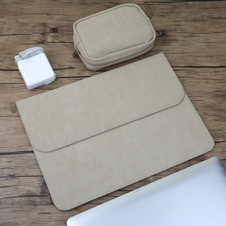 2 in 1 Horizontal Matte Leather Laptop Inner Bag + Power Bag for MacBook Air 13.3 inch A1466 (2012 - 2017) / A1369 (2010 - 2012) / A1502 (2013 - 2015) / A1425 (2012 - 2013)(Light Grey) - free shipping - PMC Jewellery - Order now!