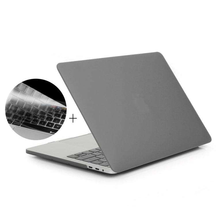ENKAY Hat-Prince 2 in 1 Frosted Hard Shell Plastic Protective Case + Europe Version Ultra-thin TPU Keyboard Protector Cover for 2016 MacBook Pro 13.3 Inch without Touch Bar (A1708) (Grey) - free shipping - PMC Jewellery - Order now!
