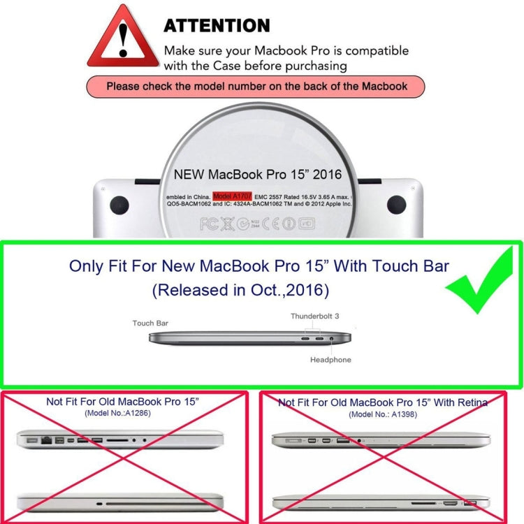 ENKAY Hat-Prince 2 in 1 Frosted Hard Shell Plastic Protective Case + Europe Version Ultra-thin TPU Keyboard Protector Cover for 2016 MacBook Pro 15.4 Inch with Touch Bar (A1707) (White) - free shipping - PMC Jewellery - Order now!