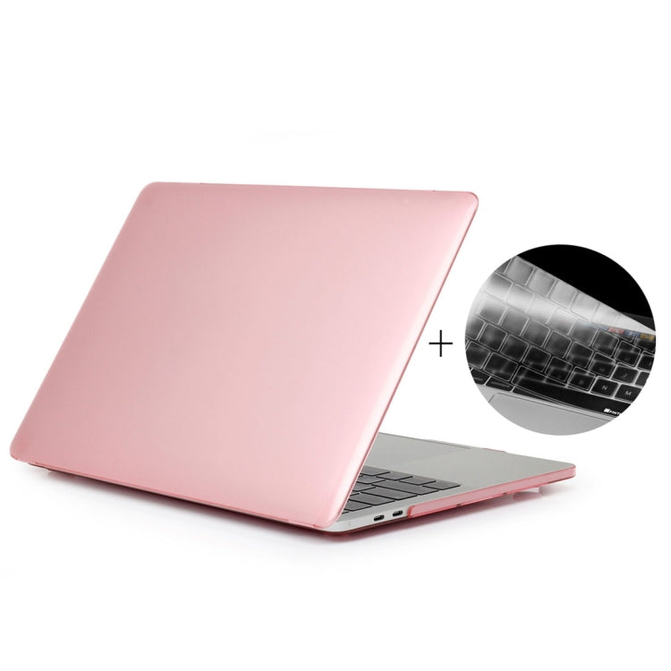 ENKAY Hat-Prince 2 in 1 Crystal Hard Shell Plastic Protective Case + Europe Version Ultra-thin TPU Keyboard Protector Cover for 2016 MacBook Pro 13.3 Inch with Touch Bar (A1706) (Pink) - free shipping - PMC Jewellery - Order now!