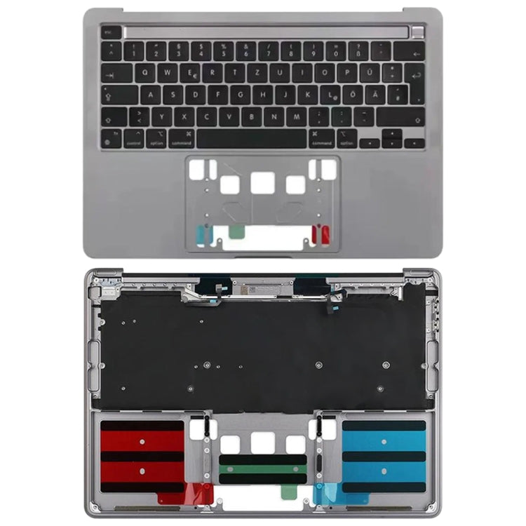 For Macbook Pro 13 inch 2021 A2338 C-side Cover + UK Edition Key Board (Grey) - Bottom Cover by PMC TechLife | Online Shopping South Africa | PMC TechLife