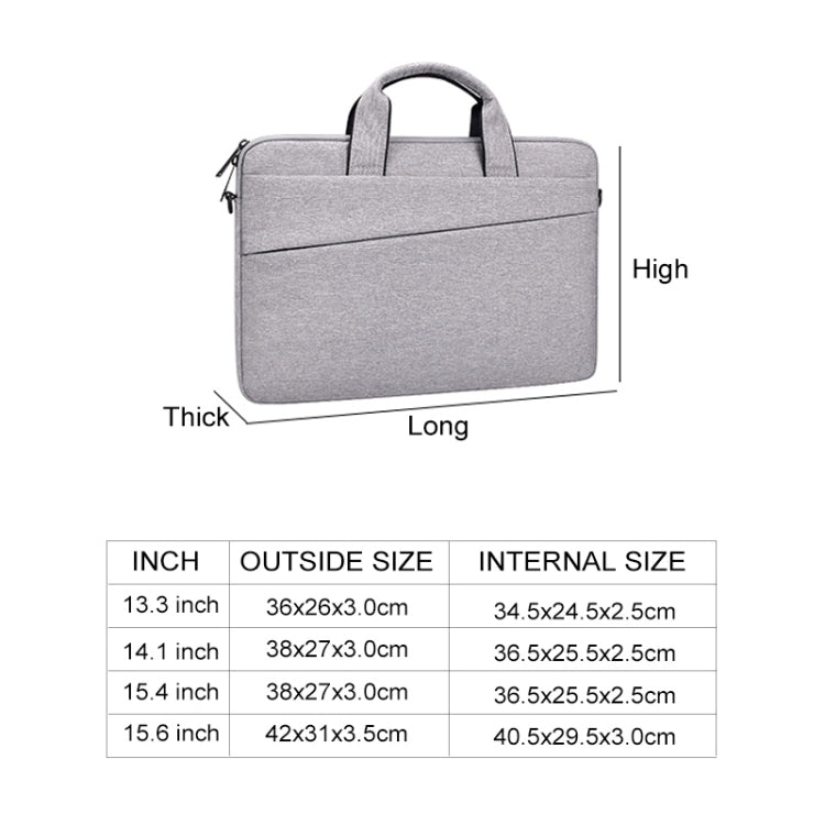 ST03S 14.1 inch Double Side Pockets Wearable Oxford Cloth Soft Handle Portable Laptop Tablet Bag(Black) - 14.1 inch by PMC TechLife | Online Shopping South Africa | PMC TechLife | Buy Now Pay Later Mobicred