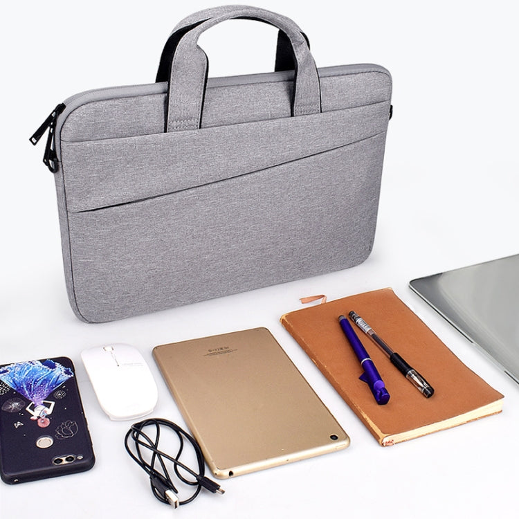 ST03S 14.1 inch Double Side Pockets Wearable Oxford Cloth Soft Handle Portable Laptop Tablet Bag(Black) - 14.1 inch by PMC TechLife | Online Shopping South Africa | PMC TechLife | Buy Now Pay Later Mobicred