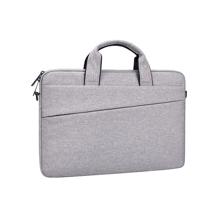 ST03S 15.4 inch Double Side Pockets Wearable Oxford Cloth Soft Handle Portable Laptop Tablet Bag(Grey) - 15 inch by PMC TechLife | Online Shopping South Africa | PMC TechLife | Buy Now Pay Later Mobicred