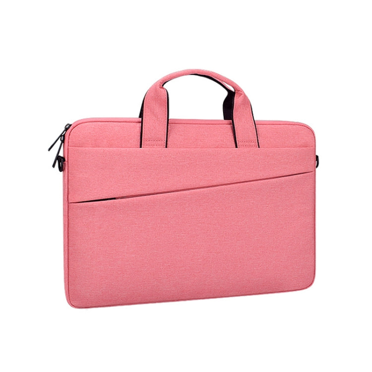ST03S 15.6 inch Universal Double Side Pockets Wearable Oxford Cloth Soft Handle Portable Laptop Tablet Bag(Pink) - 15.6 - 17 inch by PMC TechLife | Online Shopping South Africa | PMC TechLife | Buy Now Pay Later Mobicred