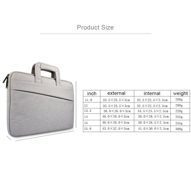 ST03S 15.6 inch Double Side Pockets Wearable Oxford Cloth Soft Handle Portable Laptop Tablet Bag(Grey) - 15.6 - 17 inch by PMC TechLife | Online Shopping South Africa | PMC TechLife | Buy Now Pay Later Mobicred