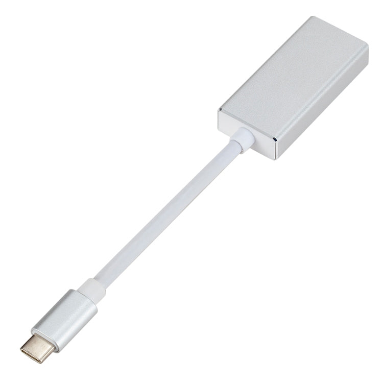 USB-C / Type-C 3.1 Male to Mini DP Female HD Converter, Length: 12cm(Silver) - Cable & Adapter by PMC Jewellery | Online Shopping South Africa | PMC Jewellery | Buy Now Pay Later Mobicred