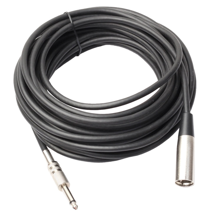 7.6m XLR 3-Pin Male to 1/4 inch (6.35mm) Mono Shielded Microphone Audio Cord Cable - Microphone Audio Cable & Connector by PMC TechLife | Online Shopping South Africa | PMC TechLife | Buy Now Pay Later Mobicred