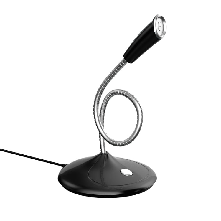 BK Desktop Gooseneck Adjustable USB Wired Audio Microphone, Built-in Sound Card, Compatible with PC / Mac for Live Broadcast, Show, KTV, etc.(Black) - Microphone by PMC TechLife | Online Shopping South Africa | PMC TechLife | Buy Now Pay Later Mobicred