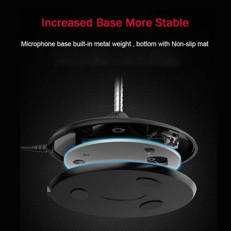 BK Desktop Gooseneck Adjustable USB Wired Audio Microphone, Built-in Sound Card, Compatible with PC / Mac for Live Broadcast, Show, KTV, etc.(Black) - Microphone by PMC TechLife | Online Shopping South Africa | PMC TechLife | Buy Now Pay Later Mobicred