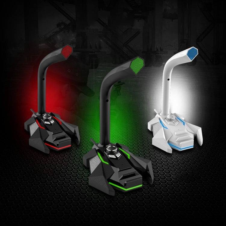 GK Desktop 3.5mm Wired Dual Mic Condenser Microphone, Compatible with PC / Mac for Live Broadcast, Show, KTV, etc.(White) - Microphone by PMC TechLife | Online Shopping South Africa | PMC TechLife | Buy Now Pay Later Mobicred