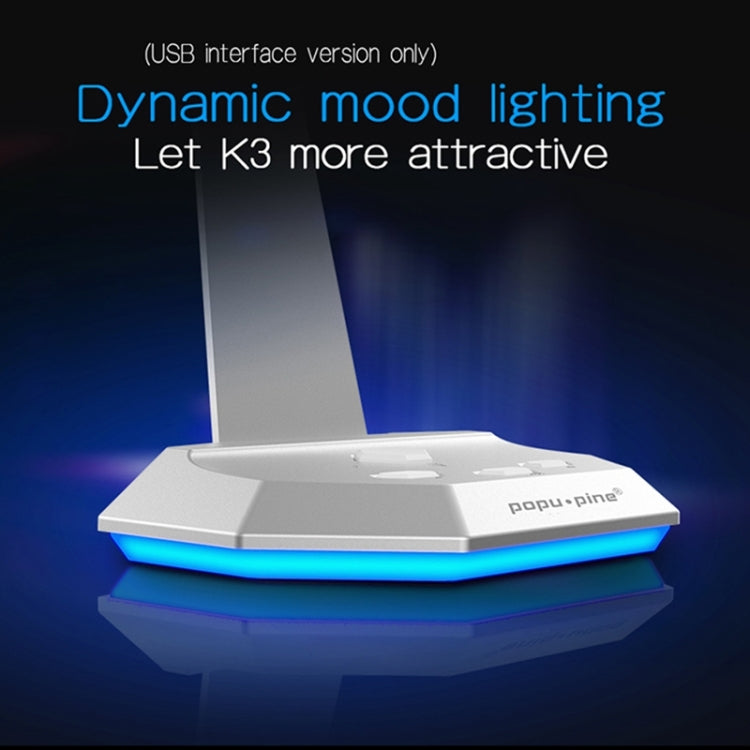 K3 Desktop Omnidirectional USB Wired Dual Mic Condenser Microphone with LED Night Light, Compatible with PC / Mac for Live Broadcast, Show, KTV, etc(Silver) - Microphone by PMC TechLife | Online Shopping South Africa | PMC TechLife | Buy Now Pay Later Mobicred