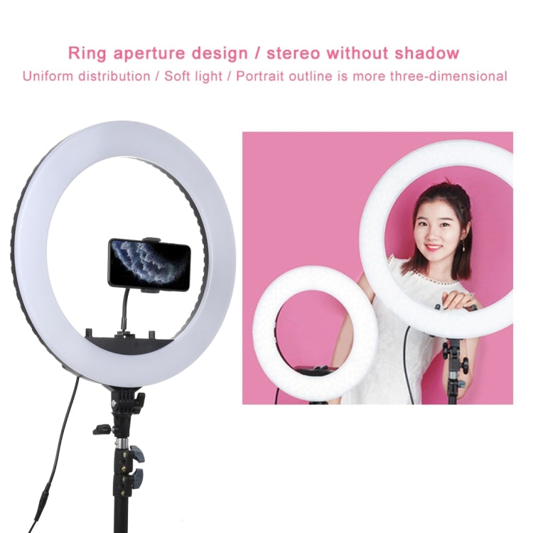 18 inch 55W Two-speed Dimmable Anchor Photography Self-timer LED Ring Fill-in Light with Tripod - Ring Light by PMC TechLife | Online Shopping South Africa | PMC TechLife | Buy Now Pay Later Mobicred