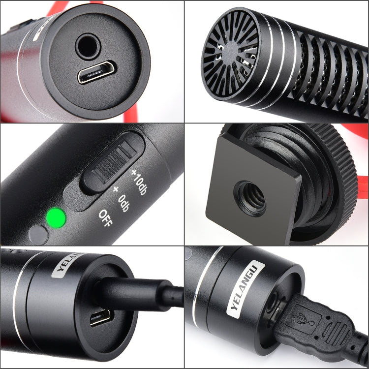 YELANGU MIC015 Professional Interview Condenser Video Shotgun Microphone with 3.5mm Audio Cable for DSLR & DV Camcorder (Black) - free shipping - PMC Jewellery - Order now!