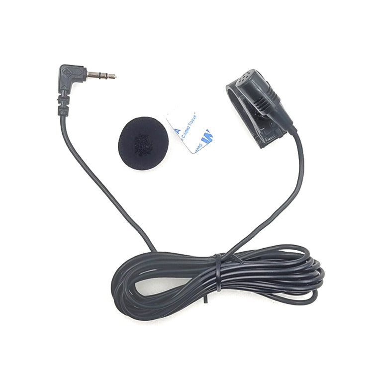 ZJ025MR Stick-on Clip-on Lavalier Stereo Microphone for Car GPS / Bluetooth Enabled Audio DVD External Mic, Cable Length: 3m, 90 Degree Elbow 2.5mm Jack - Microphone by PMC TechLife | Online Shopping South Africa | PMC TechLife