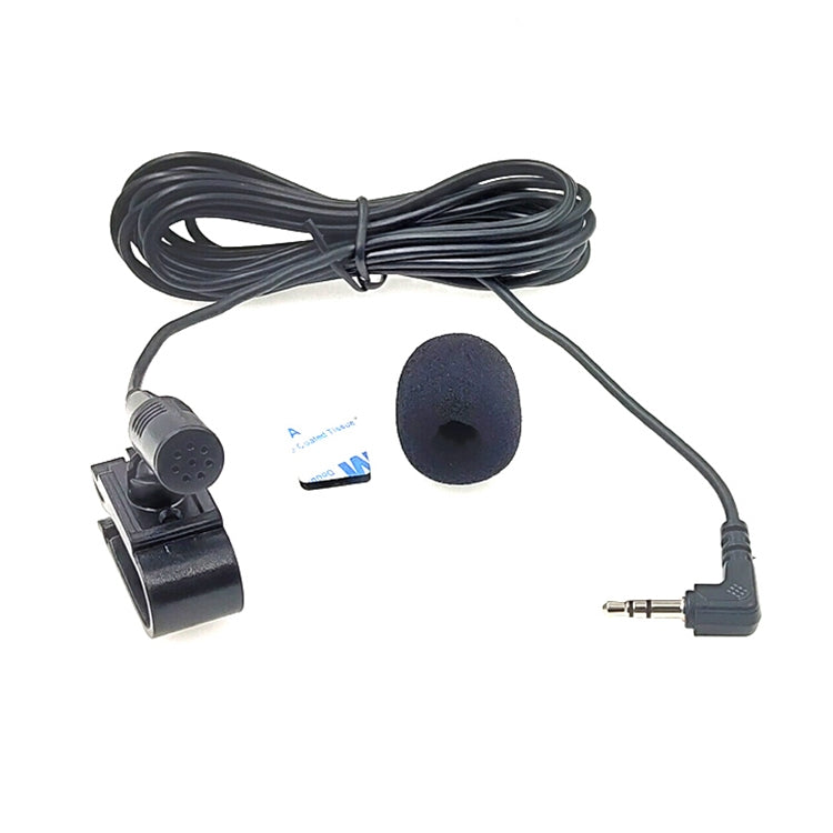 ZJ025MR Stick-on Clip-on Lavalier Stereo Microphone for Car GPS / Bluetooth Enabled Audio DVD External Mic, Cable Length: 3m, 90 Degree Elbow 2.5mm Jack - Microphone by PMC TechLife | Online Shopping South Africa | PMC TechLife
