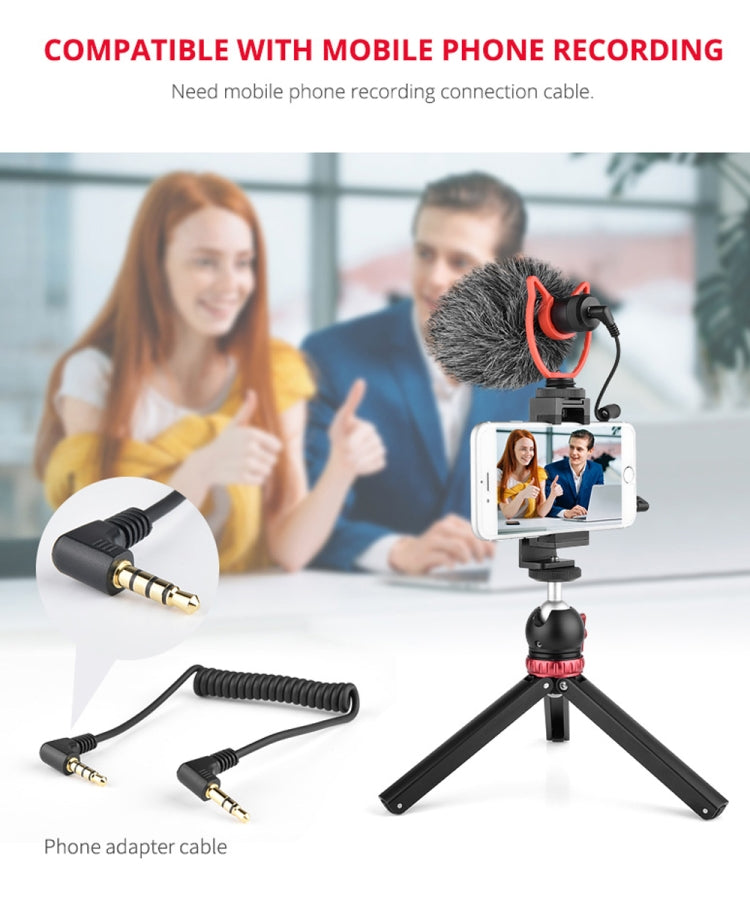 YELANGU MIC10 YLG9920A Professional Interview Condenser Video Shotgun Microphone with 3.5mm Audio Cable for DSLR & DV Camcorder (Black) - free shipping - PMC Jewellery - Order now!