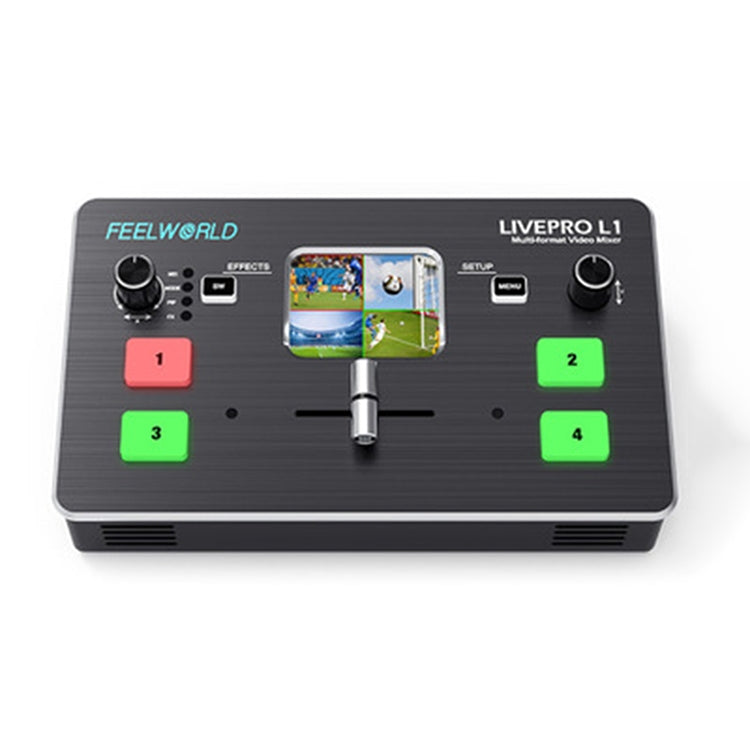 FEELWORLD LIVEPRO L1 Multi-camera Media Live Broadcast 4-Channel Live Production Switcher with 2.0 inch TFT Screen - Live Sound Effects Processors by FEELWORLD | Online Shopping South Africa | PMc TechLife | Buy Now Pay Later Mobicred