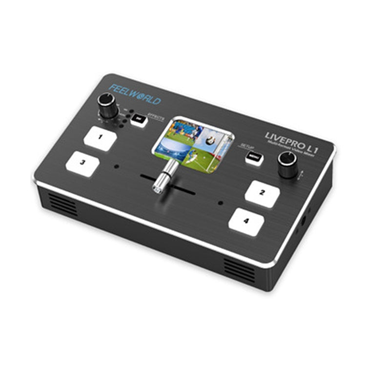 FEELWORLD LIVEPRO L1 Multi-camera Media Live Broadcast 4-Channel Live Production Switcher with 2.0 inch TFT Screen - Live Sound Effects Processors by FEELWORLD | Online Shopping South Africa | PMc TechLife | Buy Now Pay Later Mobicred