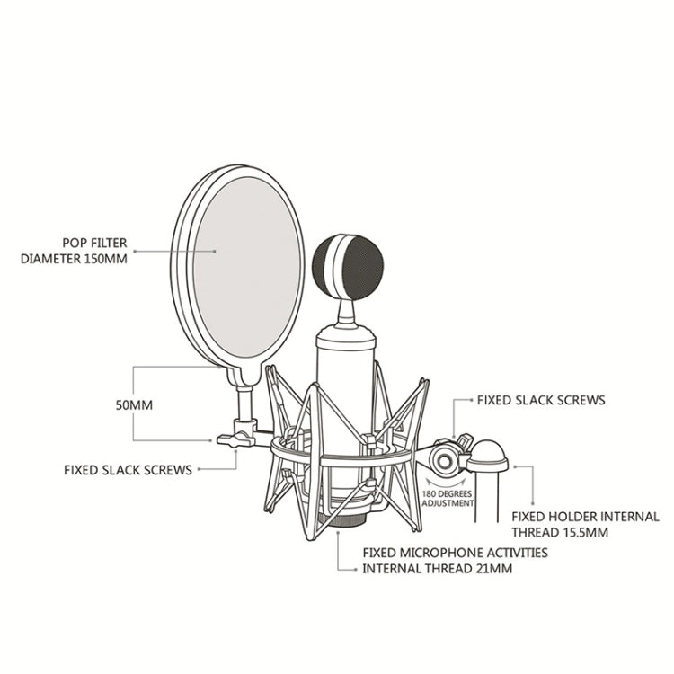 SH-100 Live Microphone ABS Shockproof Bracket (Black) - free shipping - PMC Jewellery - Order now!