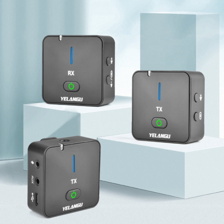 YELANGU MX5S Dual-Channel 2.4GHz Wireless Microphone System with 2 Transmitters and Receiver (Black) - Camera Microphone by YELANGU | Online Shopping South Africa | PMC TechLife | Buy Now Pay Later Mobicred