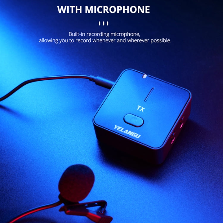 YELANGU MX5S Dual-Channel 2.4GHz Wireless Microphone System with 2 Transmitters and Receiver (Black) - Camera Microphone by YELANGU | Online Shopping South Africa | PMC TechLife | Buy Now Pay Later Mobicred