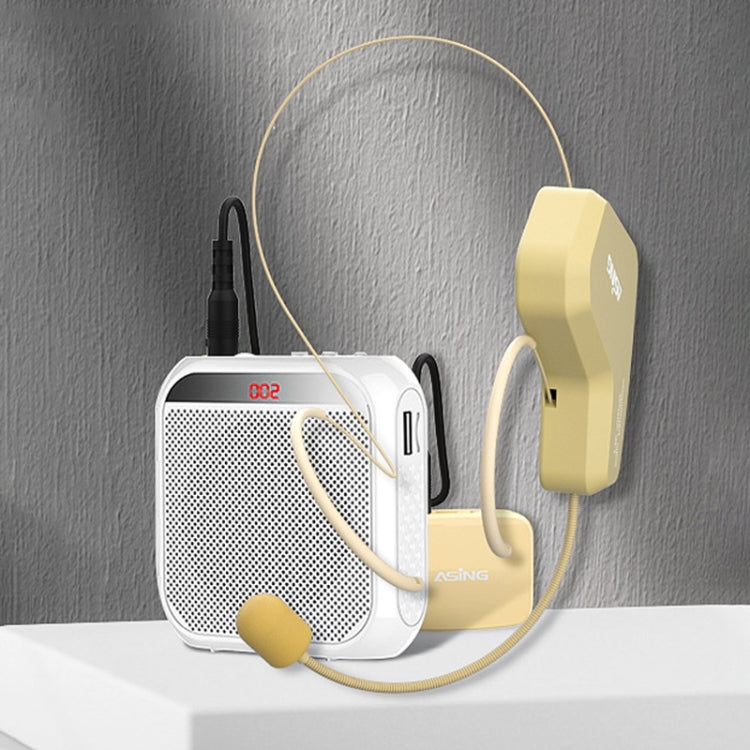 ASiNG  WM03 2.4G Wireless Microphone Headset Microphone Bluetooth Speaker Kit (White) - Microphone by ASiNG | Online Shopping South Africa | PMC TechLife | Buy Now Pay Later Mobicred