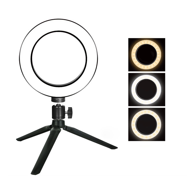 Live Broadcast Self-timer Dimming Ring LED Beauty Selfie Light with Small Table Tripod, Selfie Light Diameter: 16cm - Selfie Light by PMC TechLife | Online Shopping South Africa | PMC TechLife | Buy Now Pay Later Mobicred