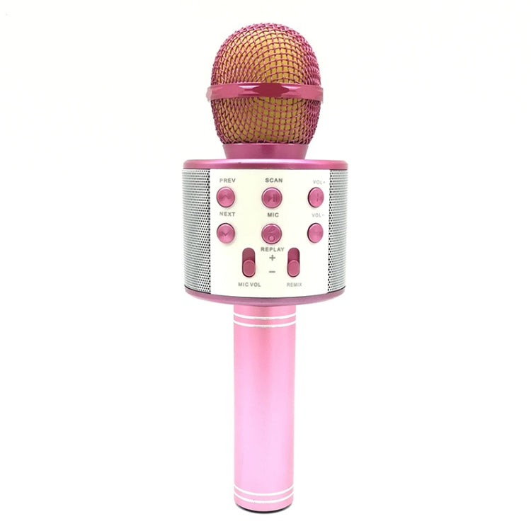 WS-858 Metal High Sound Quality Handheld KTV Karaoke Recording Bluetooth Wireless Microphone, for Notebook, PC, Speaker, Headphone, iPad, iPhone, Galaxy, Huawei, Xiaomi, LG, HTC and Other Smart Phones(Pink) - Microphone by PMC TechLife | Online Shopping South Africa | PMC TechLife | Buy Now Pay Later Mobicred