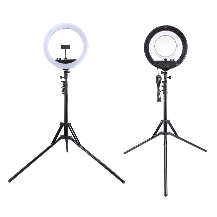 MANTOO RL-12 II 100-240V 28W 12 inch Two-color Dimmable Ring Fill Light with Tripod - free shipping - PMC Jewellery - Order now!