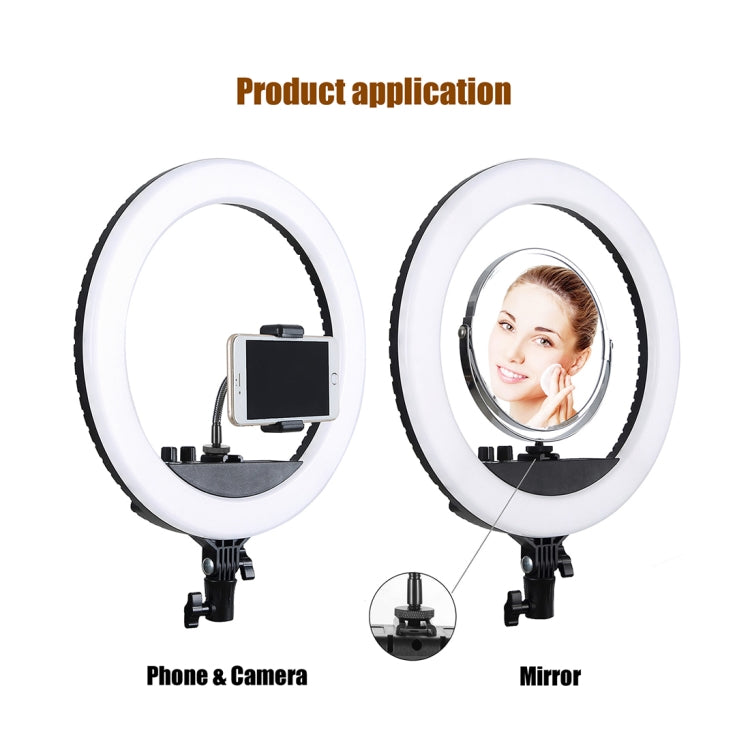 MANTOO RL-12 II 100-240V 28W 12 inch Two-color Dimmable Ring Fill Light with Tripod - free shipping - PMC Jewellery - Order now!
