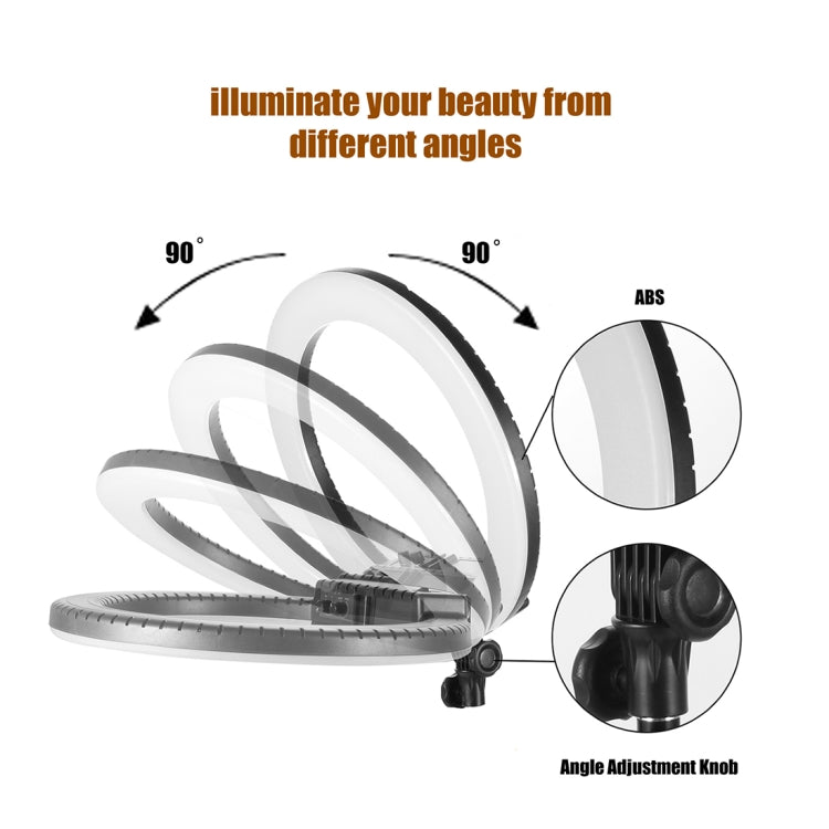 MANTOO RL-18 II 100-240V 55W 18 inch Two-color Dimmable Ring Fill Light with Tripod - free shipping - PMC Jewellery - Order now!