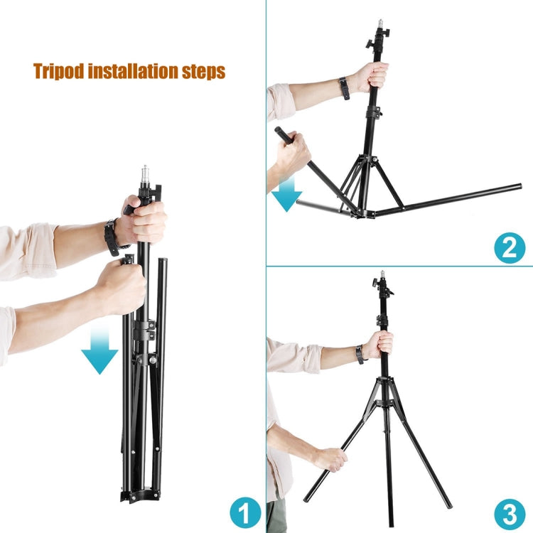 MANTOO RL-18 II 100-240V 55W 18 inch Two-color Dimmable Ring Fill Light with Tripod - free shipping - PMC Jewellery - Order now!