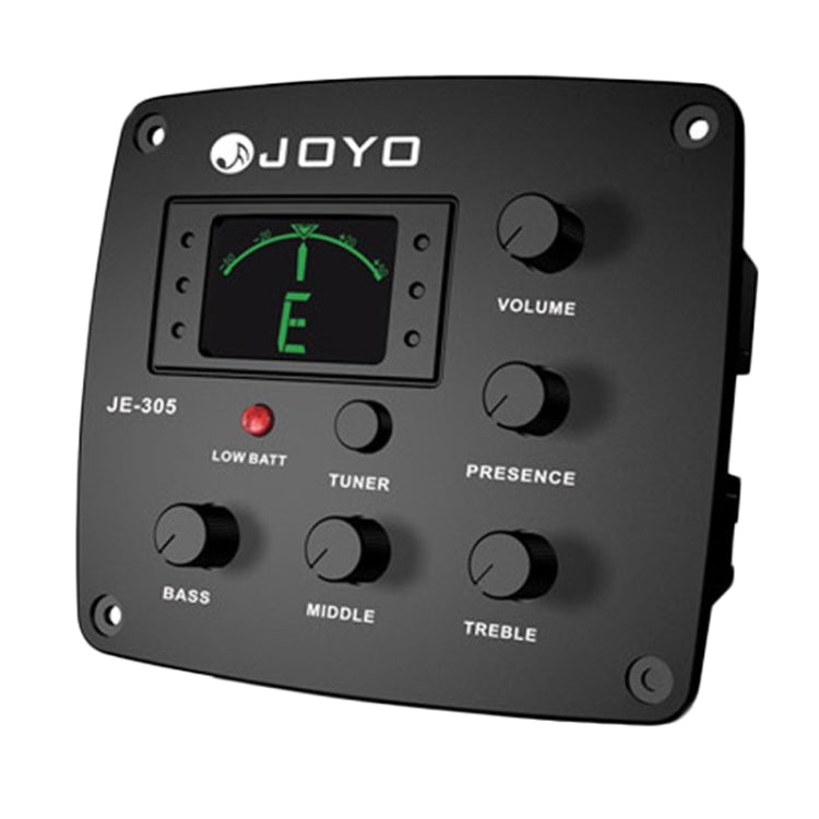 JOYO JE-305 Guitar Pickup 4-Band EQ Preamp Tuner Pickup Equalizer with Tuning Function (Black) - String Instrument Accessories by JOYO | Online Shopping South Africa | PMC TechLife | Buy Now Pay Later Mobicred