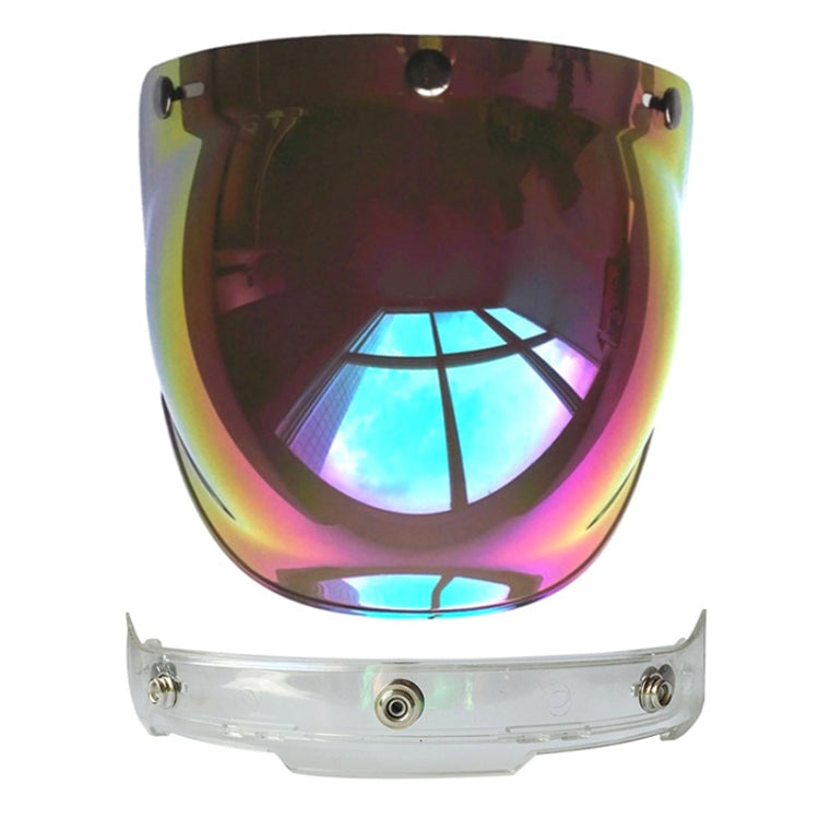 Soman Motorcycle Bubble Visor Open Face Helmet Visor Helmet Windshield Shield with Transparent Frame(Colour) - Helmets by SOMAN | Online Shopping South Africa | PMC TechLife | Buy Now Pay Later Mobicred