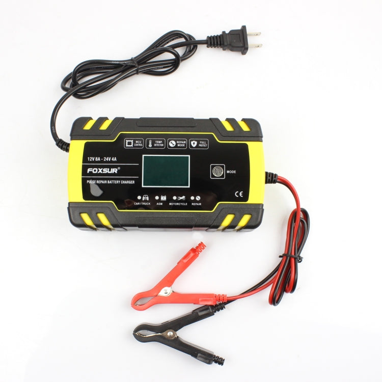 FOXSUR 12V-24V Car Motorcycle Truck Repair Battery Charger AGM Charger, US Plug - Battery Charger by FOXSUR | Online Shopping South Africa | PMC TechLife | Buy Now Pay Later Mobicred