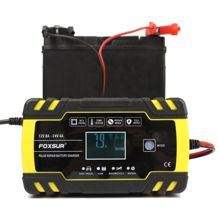 FOXSUR 12V-24V Car Motorcycle Truck Repair Battery Charger AGM Charger, US Plug - Battery Charger by FOXSUR | Online Shopping South Africa | PMC TechLife | Buy Now Pay Later Mobicred