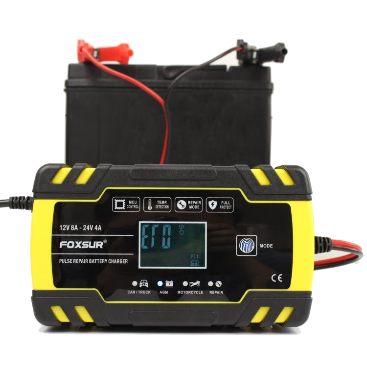FOXSUR 12V-24V Car Motorcycle Truck Repair Battery Charger AGM Charger, US Plug - Battery Charger by FOXSUR | Online Shopping South Africa | PMC TechLife | Buy Now Pay Later Mobicred