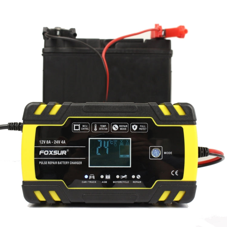 FOXSUR 12V-24V Car Motorcycle Truck Repair Battery Charger AGM Charger, US Plug - Battery Charger by FOXSUR | Online Shopping South Africa | PMC TechLife | Buy Now Pay Later Mobicred
