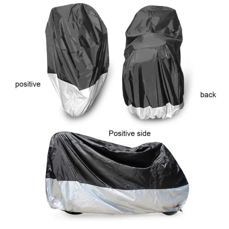 210D Oxford Cloth Motorcycle Electric Car Rainproof Dust-proof Cover, Size: XL (Black Silver) - Raincoat by PMC TechLife | Online Shopping South Africa | PMC TechLife | Buy Now Pay Later Mobicred