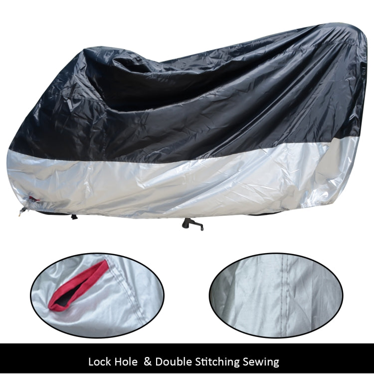 210D Oxford Cloth Motorcycle Electric Car Rainproof Dust-proof Cover, Size: XL (Black Silver) - Raincoat by PMC TechLife | Online Shopping South Africa | PMC TechLife | Buy Now Pay Later Mobicred