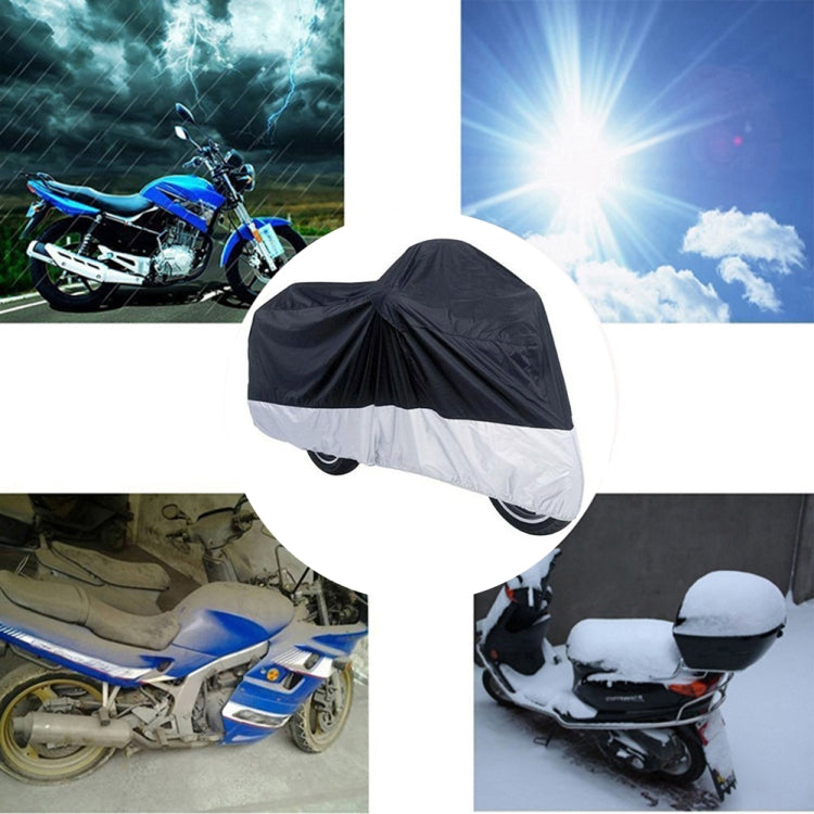 210D Oxford Cloth Motorcycle Electric Car Rainproof Dust-proof Cover, Size: L (Black Silver) - Raincoat by PMC TechLife | Online Shopping South Africa | PMC TechLife | Buy Now Pay Later Mobicred