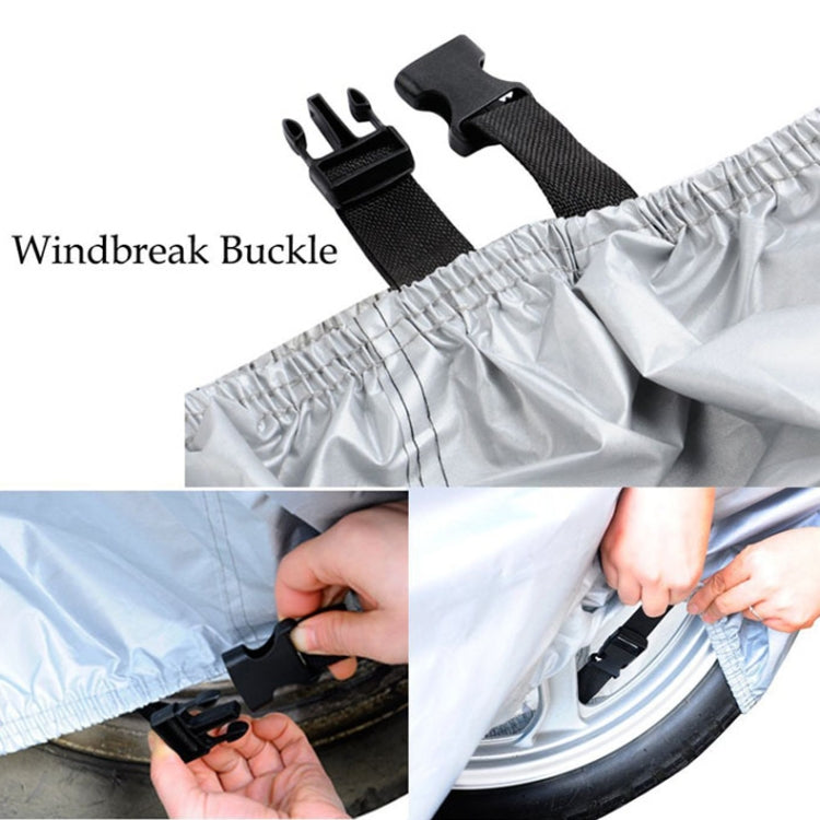 210D Oxford Cloth Motorcycle Electric Car Rainproof Dust-proof Cover, Size: L (Black Silver) - Raincoat by PMC TechLife | Online Shopping South Africa | PMC TechLife | Buy Now Pay Later Mobicred