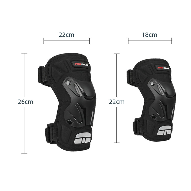 PRO-BIKER 2 in 1 Outdoor Sports Knee Pad Hiking Ski Motorcycle Bicycle Riding Protective Gear with Reflective Strip(Black) - Protective Gear by PMC TechLife | Online Shopping South Africa | PMC TechLife | Buy Now Pay Later Mobicred